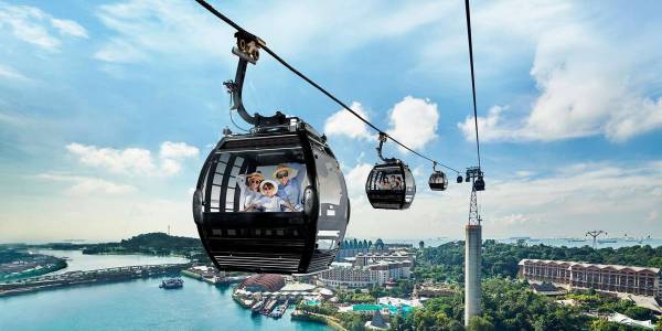 Sentosa: retourticket voor de kabelbaan (Sky Pass)