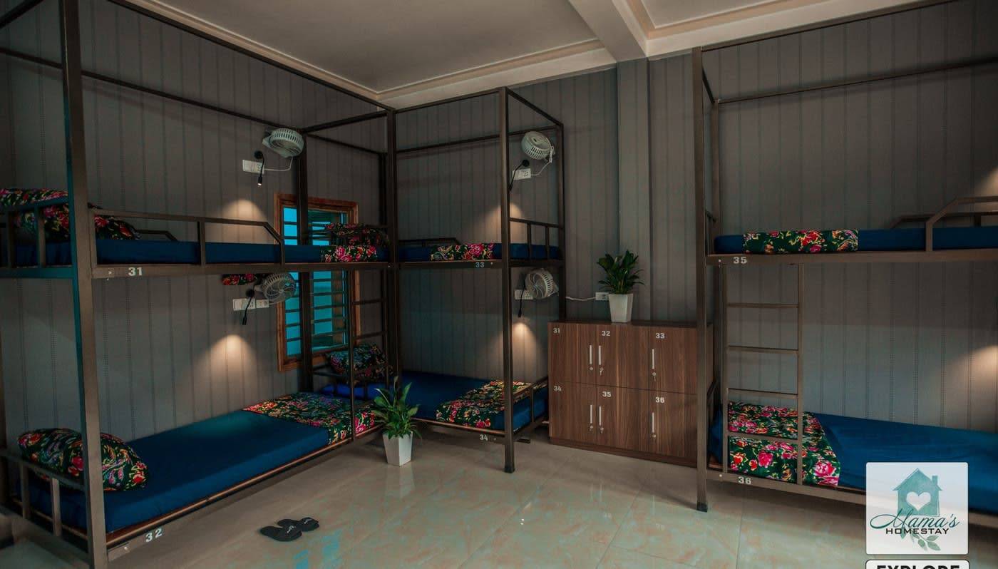 Slaapzaal van Mama's Homestay in Ha Giang