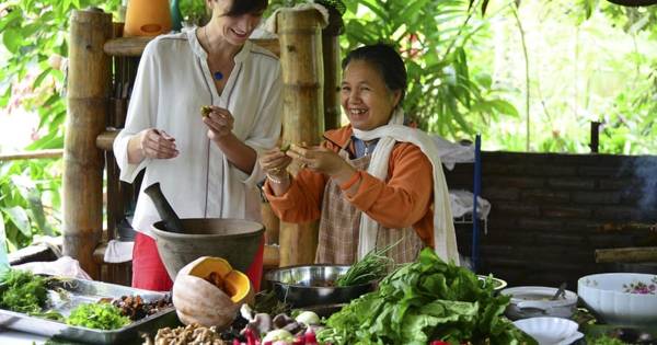 Luang Prabang: Kookles in het voormalig koninklijk paleis