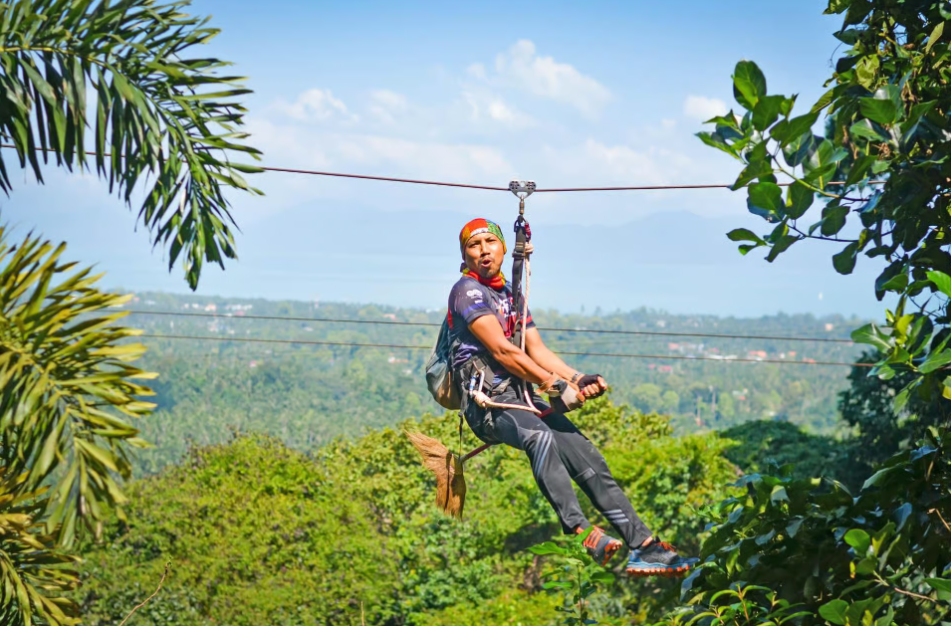 Van Koh Samui: Tree Bridge Zipline en Café Experience