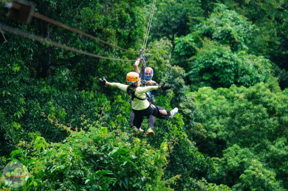 Van Koh Samui: Tree Bridge Zipline en Café Experience